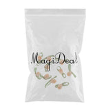 Maxbell 10x felt satin ribbon flowers floret embellishments DIY crafts  Orange