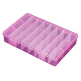 Maxbell Jewelry Box Cosmetics Organizer Earring Beads Contianer with 24 Slots pink