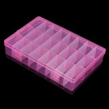 Maxbell Jewelry Box Cosmetics Organizer Earring Beads Contianer with 24 Slots pink