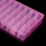 Maxbell Jewelry Box Cosmetics Organizer Earring Beads Contianer with 24 Slots pink