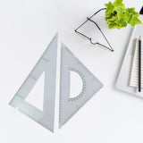 Maxbell 2 Pack 45/60 Degree Geometry Triangle Ruler Drawing Drafting Set