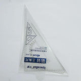 Maxbell 2 Pack 45/60 Degree Geometry Triangle Ruler Drawing Drafting Set