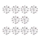 Maxbell 10pcs Crystal Filigree Flower Bead Petal End Cap Finding for Jewelry Making