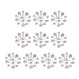 Maxbell 10pcs Crystal Filigree Flower Bead Petal End Cap Finding for Jewelry Making