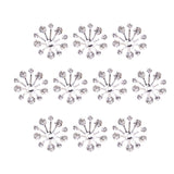 Maxbell 10pcs Crystal Filigree Flower Bead Petal End Cap Finding for Jewelry Making