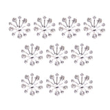 Maxbell 10pcs Crystal Filigree Flower Bead Petal End Cap Finding for Jewelry Making