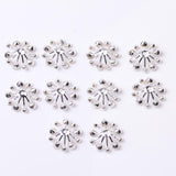 Maxbell 10pcs Crystal Filigree Flower Bead Petal End Cap Finding for Jewelry Making