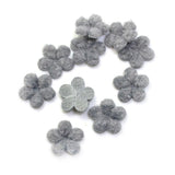 Maxbell 50pcs woolen felt flower embellishments flatback