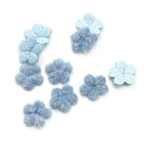 Maxbell 50pcs woolen felt flower embellishments flatback