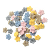 Maxbell 50pcs woolen felt flower embellishments flatback