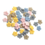 Maxbell 50pcs woolen felt flower embellishments flatback