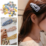 Maxbell 50pcs woolen felt flower embellishments flatback