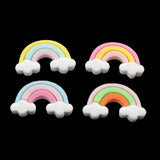 Maxbell 30 Pieces Kawaii Rainbows Resin Flatback Cabochon Embellishments DIY Crafts