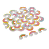 Maxbell 30 Pieces Kawaii Rainbows Resin Flatback Cabochon Embellishments DIY Crafts