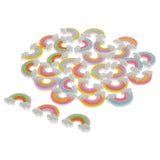 Maxbell 30 Pieces Kawaii Rainbows Resin Flatback Cabochon Embellishments DIY Crafts