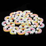 Maxbell 30 Pieces Kawaii Rainbows Resin Flatback Cabochon Embellishments DIY Crafts