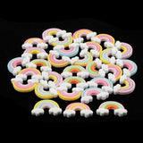 Maxbell 30 Pieces Kawaii Rainbows Resin Flatback Cabochon Embellishments DIY Crafts