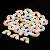 Maxbell 30 Pieces Kawaii Rainbows Resin Flatback Cabochon Embellishments DIY Crafts