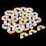 Maxbell 30 Pieces Kawaii Rainbows Resin Flatback Cabochon Embellishments DIY Crafts