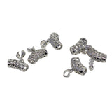 Maxbell 6pcs Leaf Pinch Bails Platinum Plated Chain Holder DIY Jewelry Findings