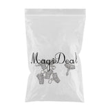 Maxbell 6pcs Leaf Pinch Bails Platinum Plated Chain Holder DIY Jewelry Findings