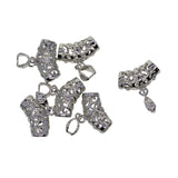 Maxbell 6pcs Leaf Pinch Bails Platinum Plated Chain Holder DIY Jewelry Findings