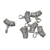 Maxbell 6pcs Leaf Pinch Bails Platinum Plated Chain Holder DIY Jewelry Findings