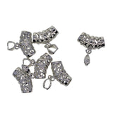 Maxbell 6pcs Leaf Pinch Bails Platinum Plated Chain Holder DIY Jewelry Findings