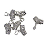 Maxbell 6pcs Leaf Pinch Bails Platinum Plated Chain Holder DIY Jewelry Findings