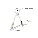 Maxbell S925 Sterling silver daisy flower 15mm Pinch Bails Connector  DIY Making 21mm