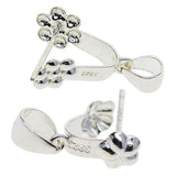 Maxbell S925 Sterling silver daisy flower 15mm Pinch Bails Connector  DIY Making 21mm