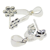Maxbell S925 Sterling silver daisy flower 15mm Pinch Bails Connector  DIY Making 21mm