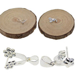 Maxbell S925 Sterling silver daisy flower 15mm Pinch Bails Connector  DIY Making 21mm