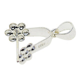Maxbell S925 Sterling silver daisy flower 15mm Pinch Bails Connector  DIY Making 21mm