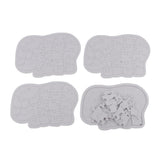 Maxbell 4Pc 3D Blank Paper Jigsaw Puzzle DIY Kids Creative Painting Crafts Elephant