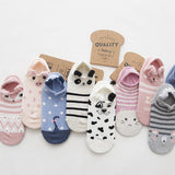 Maxbell Cartoon Casual Low Ankle No Show Cotton Boat Socks A