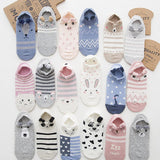 Maxbell Cartoon Casual Low Ankle No Show Cotton Boat Socks A