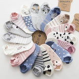 Maxbell Cartoon Casual Low Ankle No Show Cotton Boat Socks A