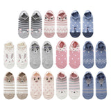 Maxbell Cartoon Casual Low Ankle No Show Cotton Boat Socks A