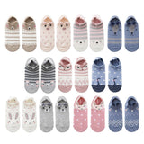 Maxbell Cartoon Casual Low Ankle No Show Cotton Boat Socks A