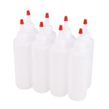 8 Pcs Empty PVC Squeeze Bottle with Twist Top Cap Tip Applicator 180ml