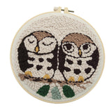 Maxbell 1 Set Animal Punch Needle Kits with Punch Embroidery Pen DIY Crafts - Owl