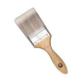 Maxbell Wooden Handle Flat Head Brushes Reusable DIY Wall Decorating Brush 3inch