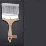 Maxbell Wooden Handle Flat Head Brushes Reusable DIY Wall Decorating Brush 6inch