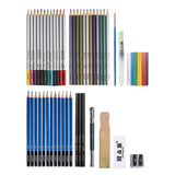 Maxbell 51pcs /set drawing sketching pencil tool sets