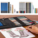 Maxbell 51pcs /set drawing sketching pencil tool sets