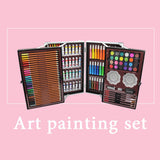 Maxbell 145Pcs Painting Art Box Set Watercolor Marker Paintbrush Students Drawing