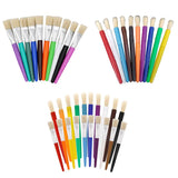 Maxbell 10/20Pc Kids Paint Brush Watercolor Acrylic Oil Painting Supplies Round Flat