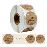 Maxbell 500Pieces Roll Thank You Packaging Sealing Stickers Kraft
