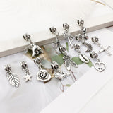 Maxbell 15 Pieces Tibetan Silver Charms Pendant DIY Necklace Making